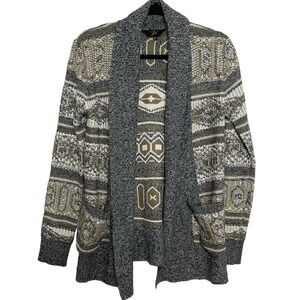 Jack Southwest Pattern Open Front Knit‎ Cardigan Sweater Women S Western Prairie